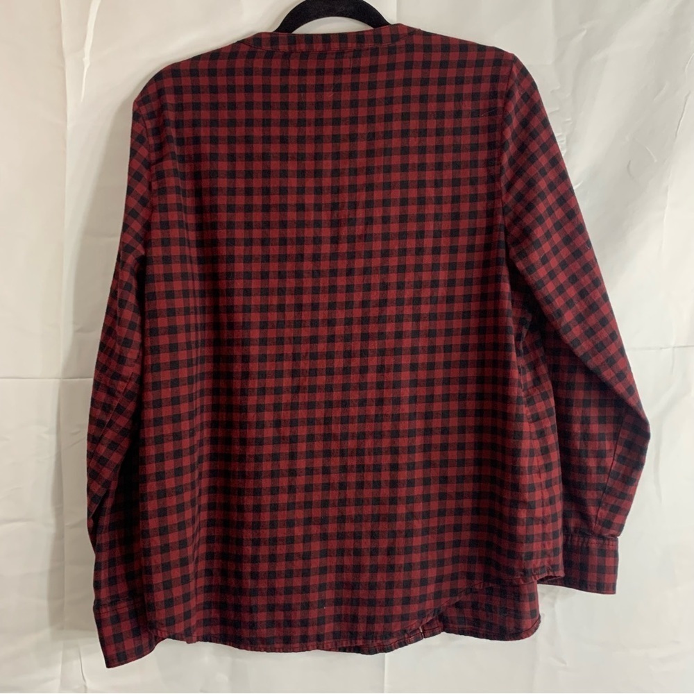 Calvin Klein Jeans Red and Black Plaid Button Down, size L - Picture 8 of 9